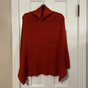 Ulla Johnson Sweater Poncho Cape in Alpaca / Cashmere Rust - Size P / Small
